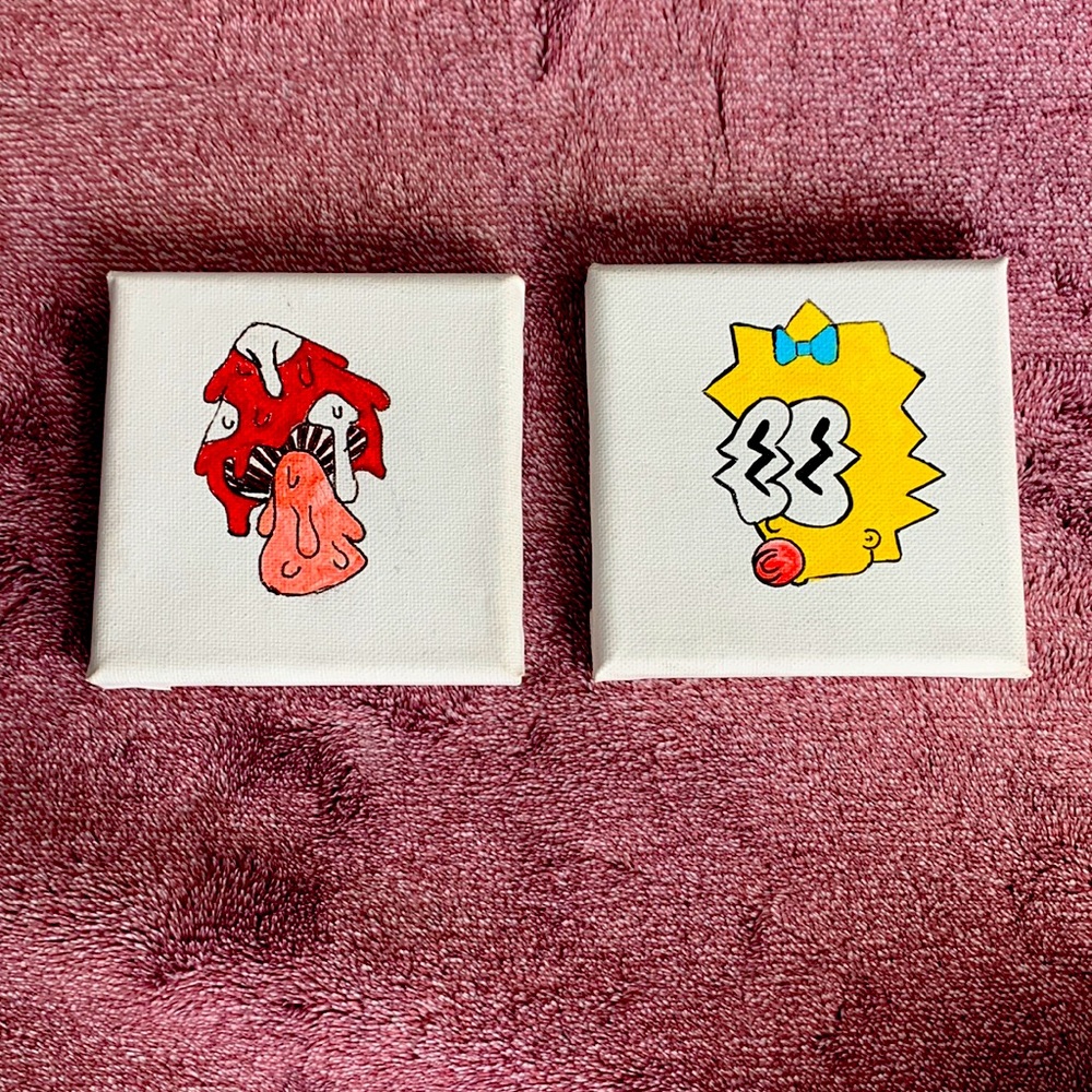 Mini canvas wall decor.